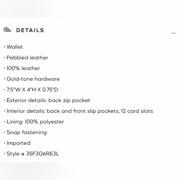 Michael kors Reed Large Two Tone Pebbled Leather Wallet - Picture 4 of 13